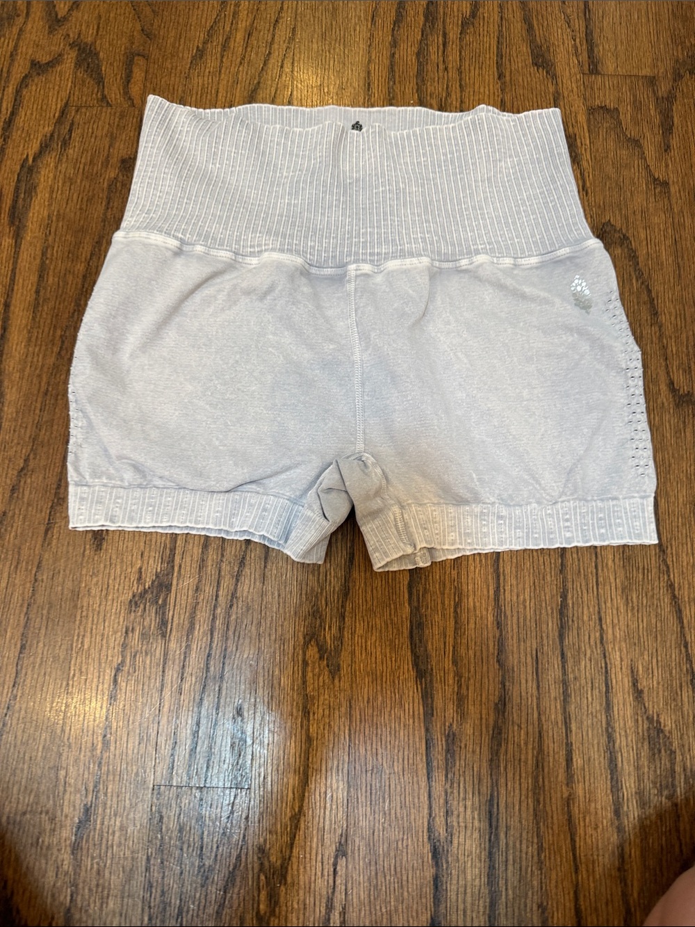 Equipment High-Waist Light Gray Knit Shorts